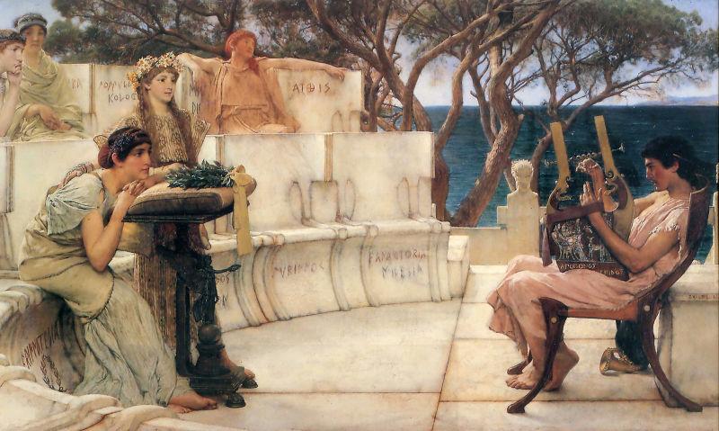 Laura Theresa Alma-Tadema Sappho and Alcaeus oil painting picture